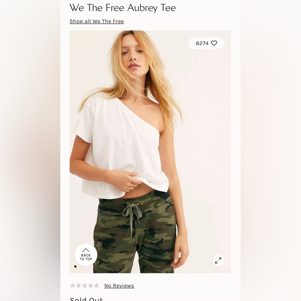 Free People one sleeve tee